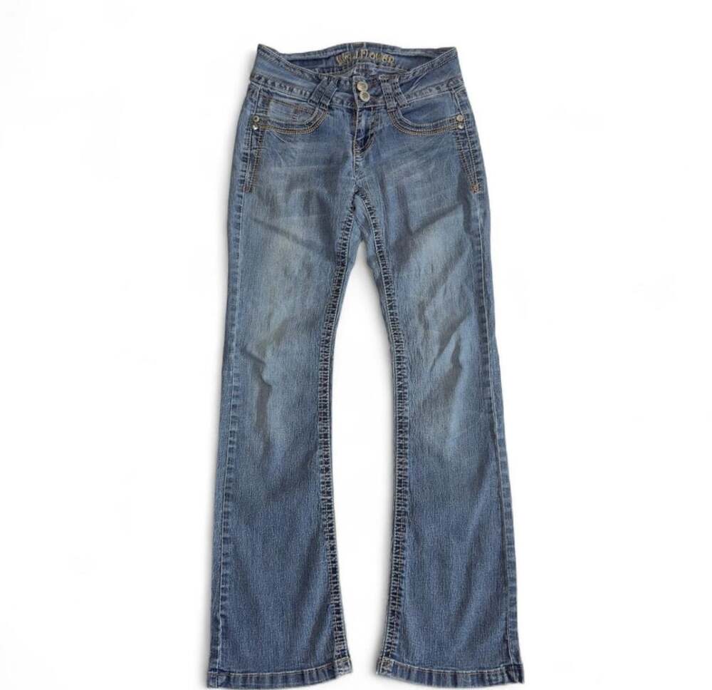 WallFlower Bootcut Jeans Size 9 Medium Wash Blue Denim